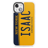 New York License Plate Custom Phone Case iPhone 15 Plus / Magsafe Impact Case,iPhone 15 / Magsafe Impact Case Blanc Space