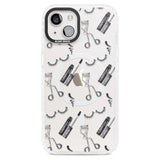 Eyelash Makeup Pattern Phone Case iPhone 15 Plus / Magsafe Impact Case,iPhone 15 / Magsafe Impact Case Blanc Space