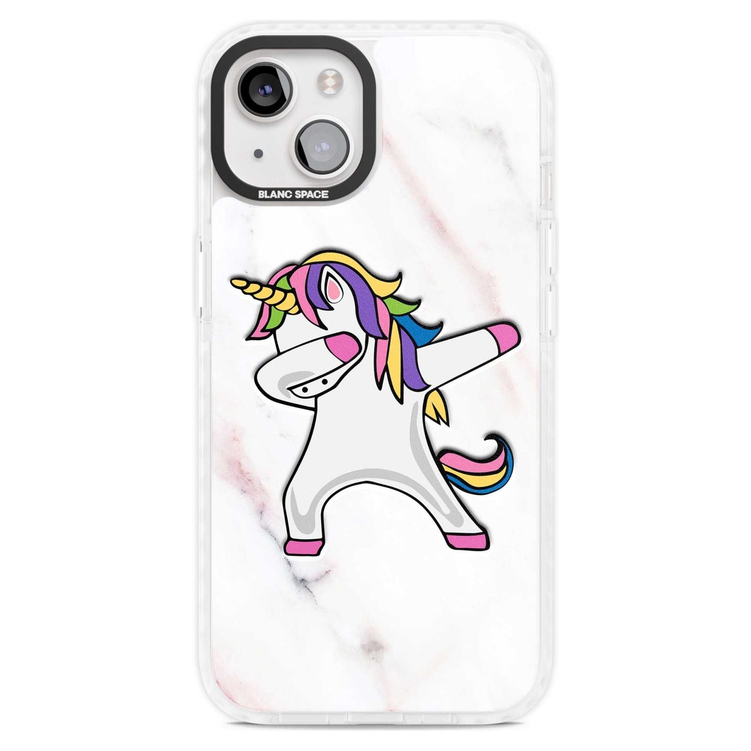 Designer Marble Unicorn Dab Phone Case iPhone 15 Plus / Magsafe Impact Case,iPhone 15 / Magsafe Impact Case Blanc Space