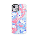 Pink, Blue & White Marbled Paper Pattern