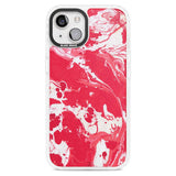 Red & White - Marbled Paper