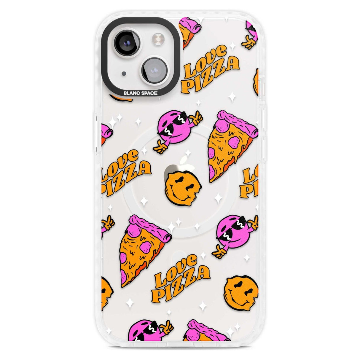 Psychedelic Love Pizza Pattern (Clear)