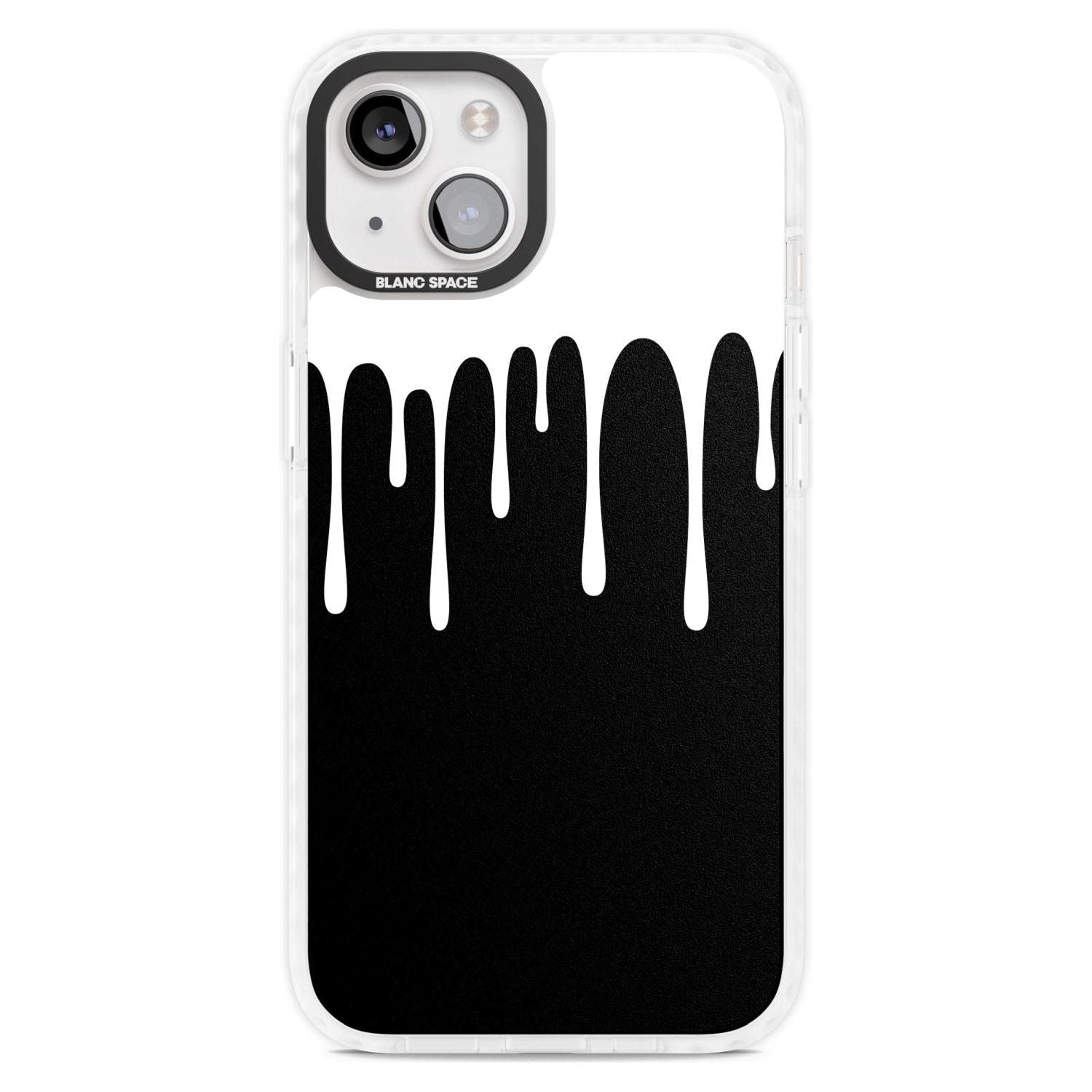 Melted Effect: White & Black Phone Case iPhone 15 Plus / Magsafe Impact Case,iPhone 15 / Magsafe Impact Case Blanc Space