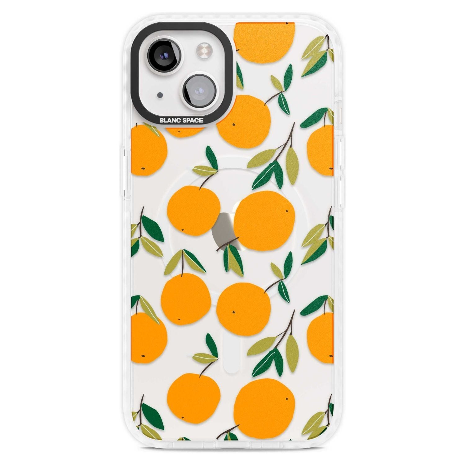 Oranges Pattern Phone Case iPhone 15 Plus / Magsafe Impact Case,iPhone 15 / Magsafe Impact Case Blanc Space