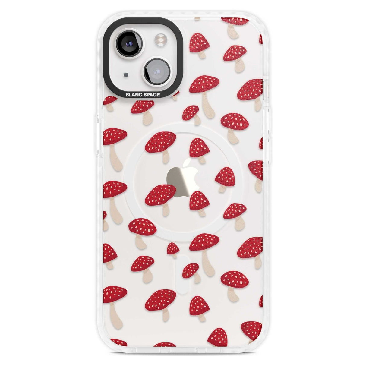 Magical Mushrooms Pattern Phone Case iPhone 15 Plus / Magsafe Impact Case,iPhone 15 / Magsafe Impact Case Blanc Space