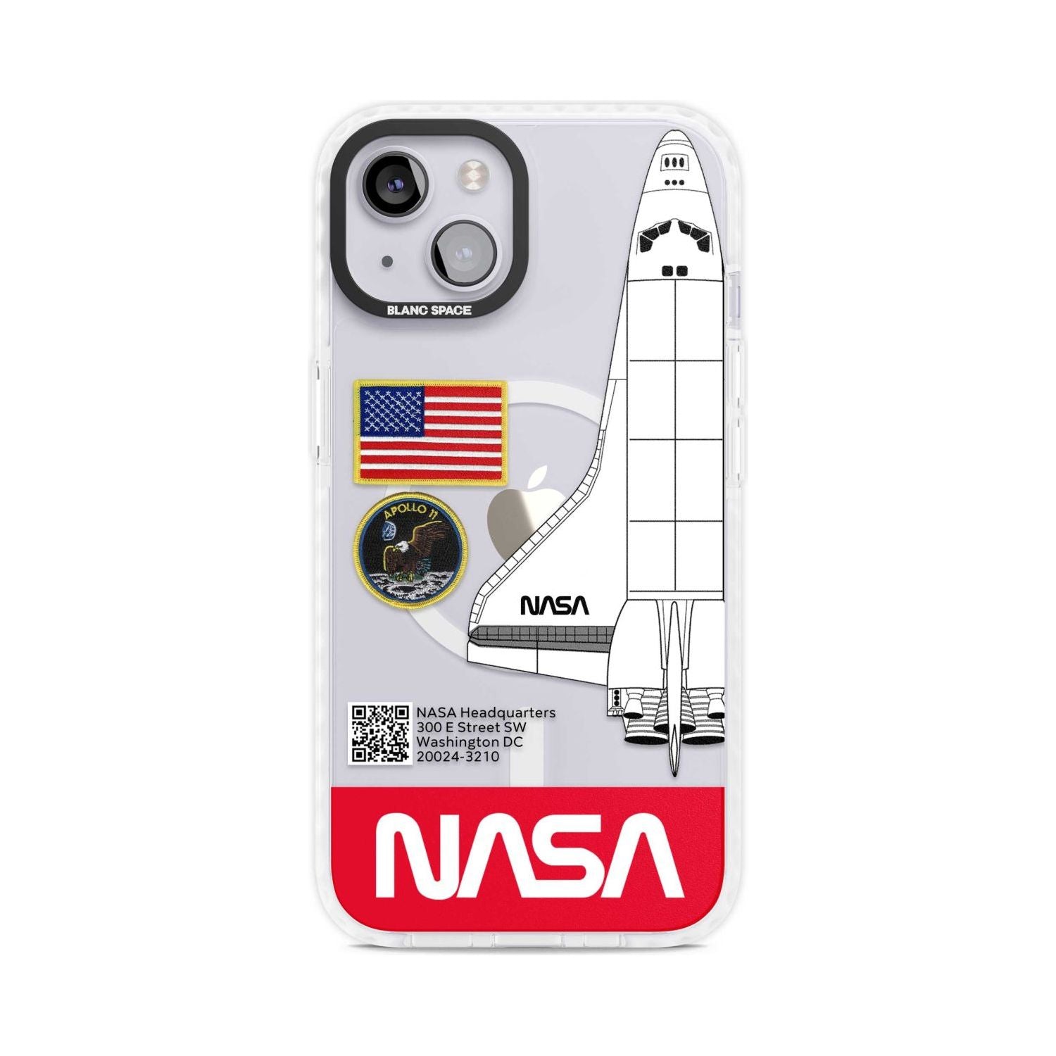 NASA Apollo 11 Phone Case iPhone 15 Plus / Magsafe Impact Case,iPhone 15 / Magsafe Impact Case Blanc Space