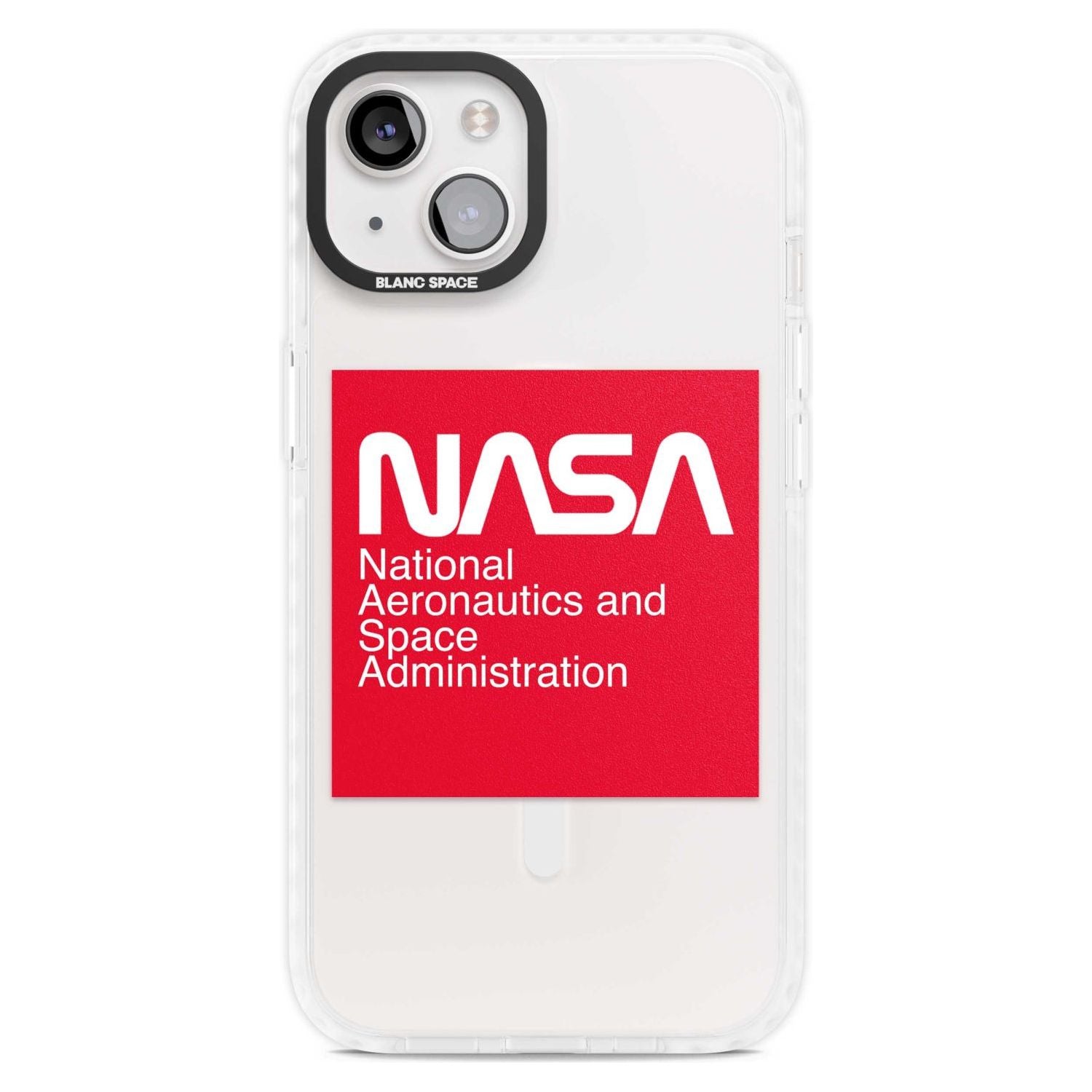 NASA The Worm Box Phone Case iPhone 15 Plus / Magsafe Impact Case,iPhone 15 / Magsafe Impact Case Blanc Space