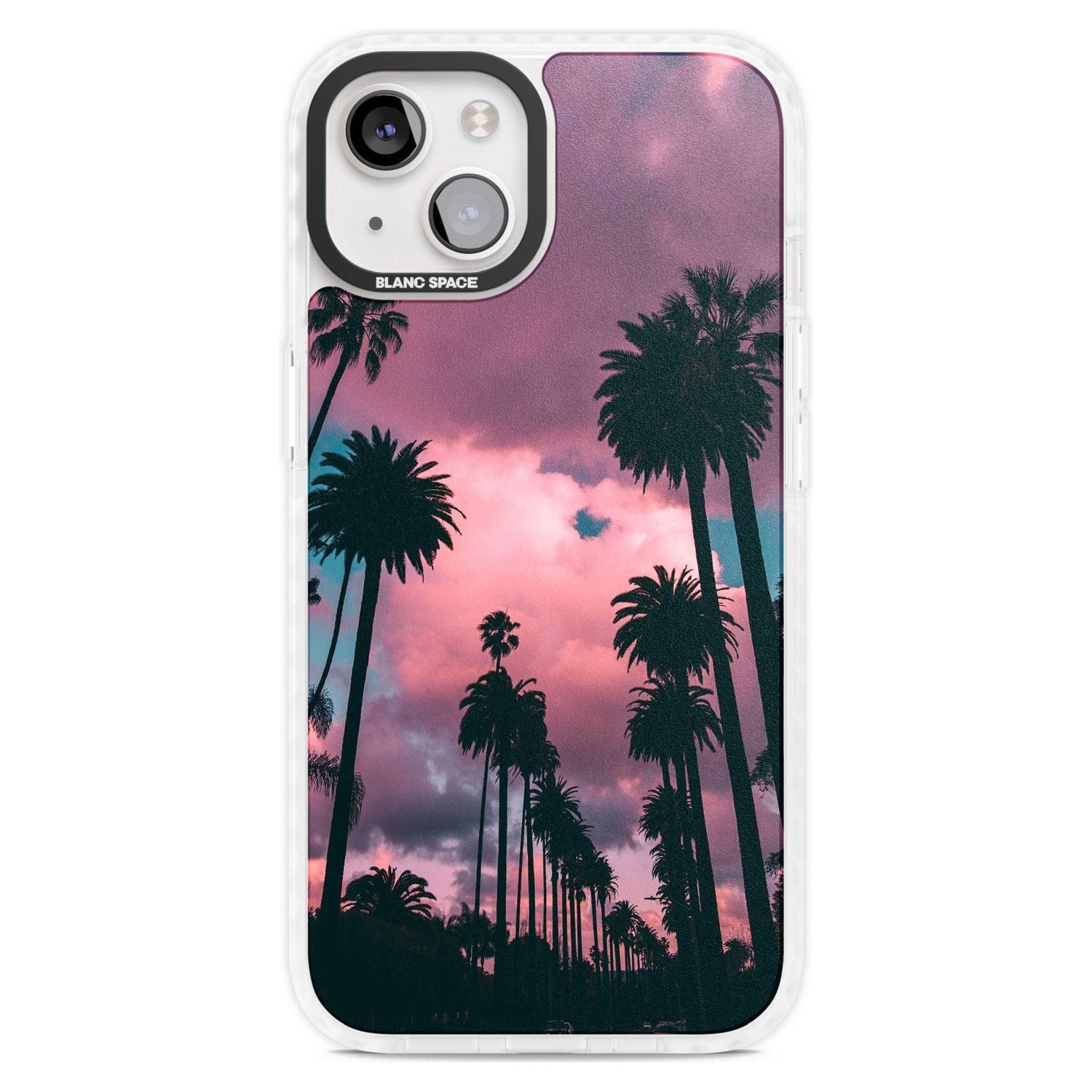 Palm Tree Sunset Photograph Phone Case iPhone 15 Plus / Magsafe Impact Case,iPhone 15 / Magsafe Impact Case Blanc Space