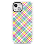 Crosshatch Plaid Phone Case iPhone 15 Plus / Magsafe Impact Case,iPhone 15 / Magsafe Impact Case Blanc Space