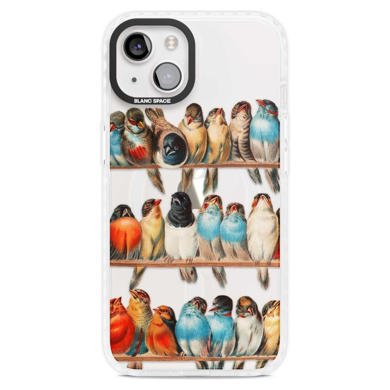 A Perch of Birds Phone Case iPhone 15 Plus / Magsafe Impact Case,iPhone 15 / Magsafe Impact Case Blanc Space