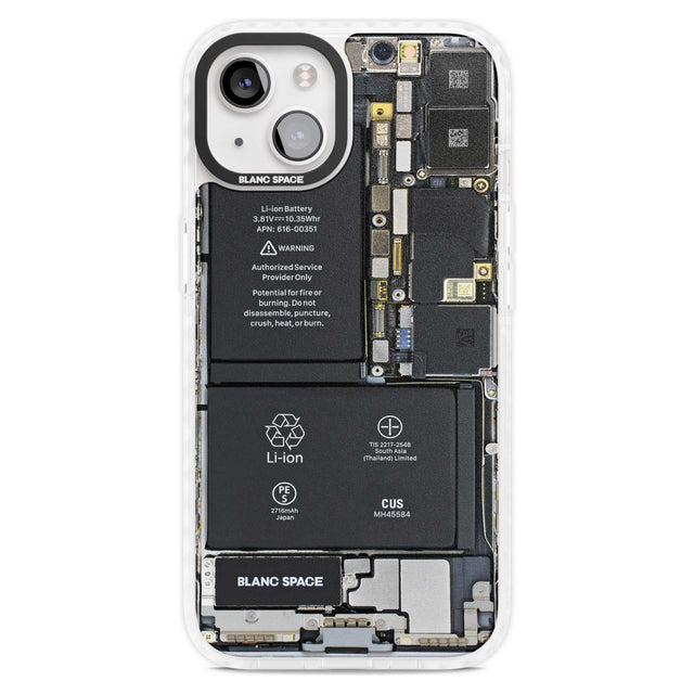 Circuit Board Teardown Phone Case iPhone 15 Plus / Magsafe Impact Case,iPhone 15 / Magsafe Impact Case Blanc Space