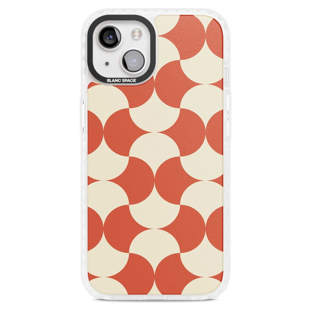 Abstract Retro Shapes: Psychedelic Pattern Phone Case iPhone 15 Plus / Magsafe Impact Case,iPhone 15 / Magsafe Impact Case Blanc Space