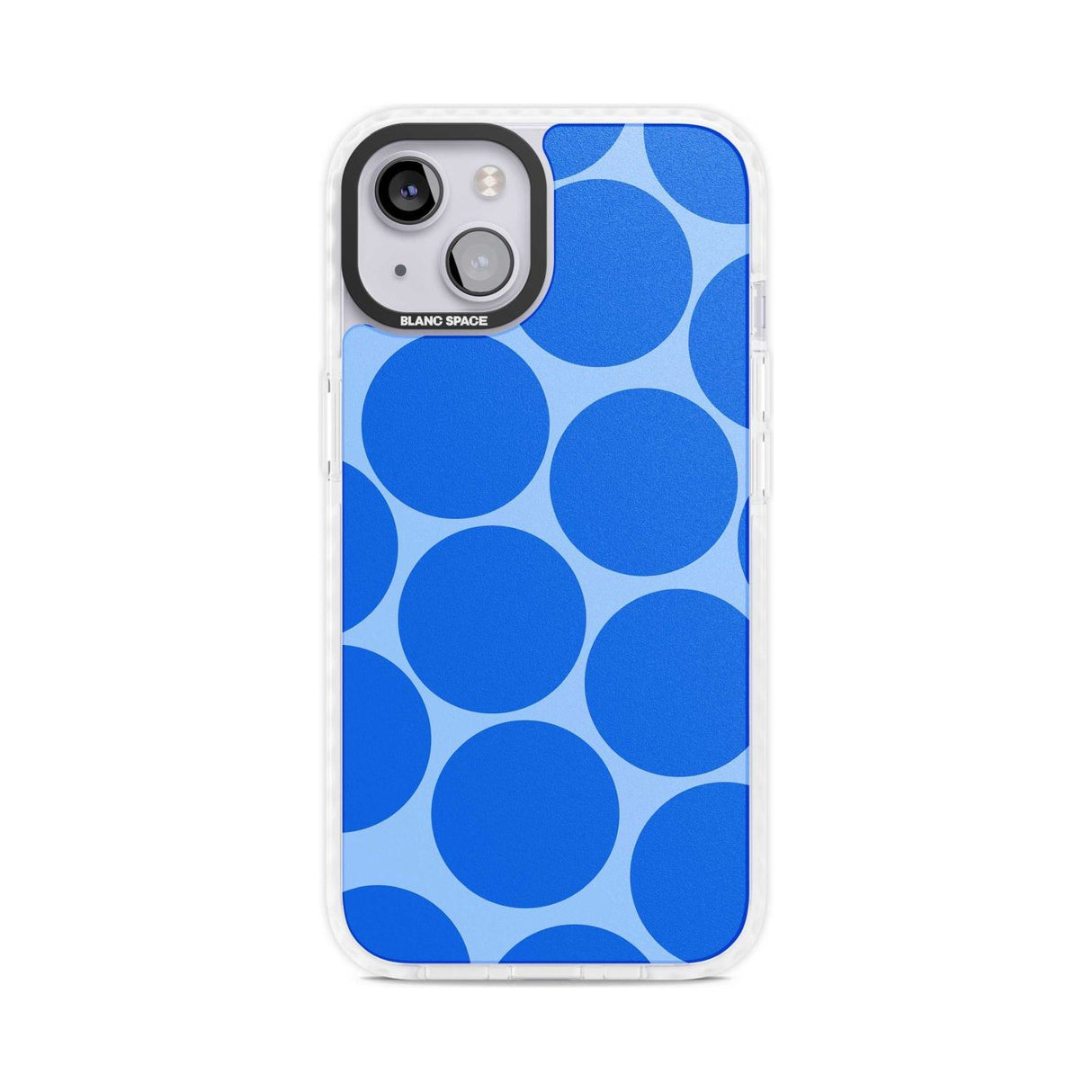 Abstract Retro Shapes: Blue Dots Phone Case iPhone 15 Plus / Magsafe Impact Case,iPhone 15 / Magsafe Impact Case Blanc Space