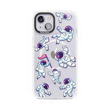 Astronaut Pattern Phone Case iPhone 15 Plus / Magsafe Impact Case,iPhone 15 / Magsafe Impact Case Blanc Space