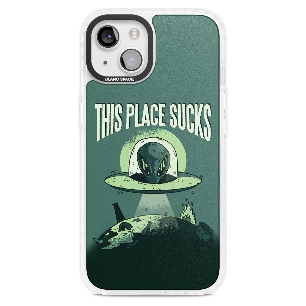 EARTH SUCKS Phone Case iPhone 15 Plus / Magsafe Impact Case,iPhone 15 / Magsafe Impact Case Blanc Space