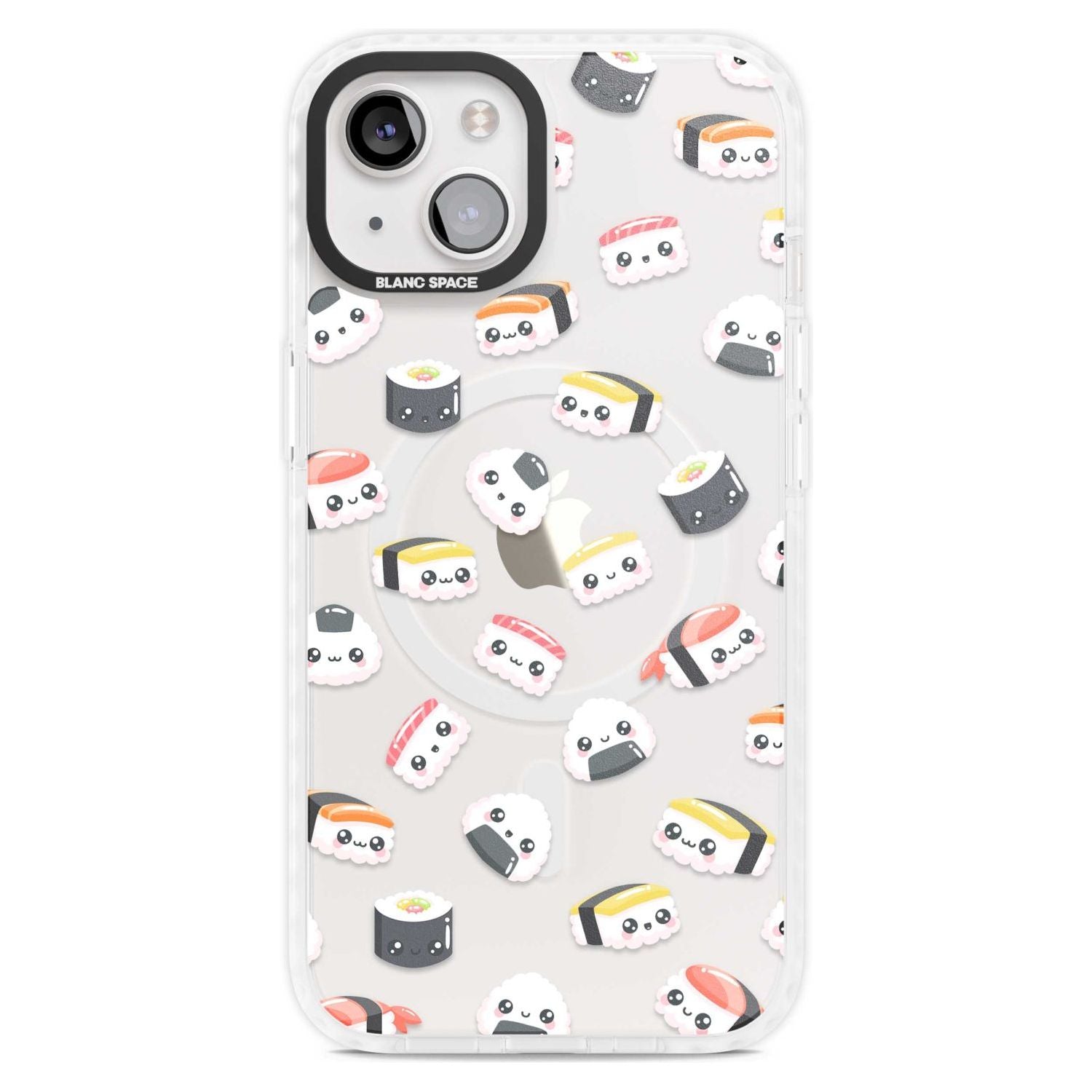 Kawaii Sushi & Rice Phone Case iPhone 15 Plus / Magsafe Impact Case,iPhone 15 / Magsafe Impact Case Blanc Space