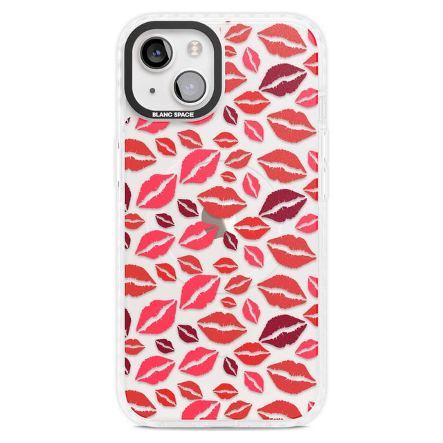 Lips Pattern Phone Case iPhone 15 Plus / Magsafe Impact Case,iPhone 15 / Magsafe Impact Case Blanc Space