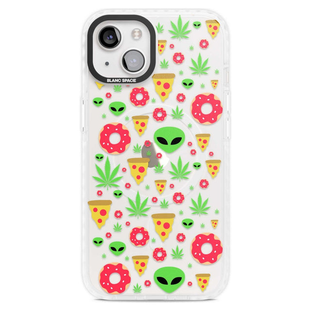 Martians & Munchies Phone Case iPhone 15 Plus / Magsafe Impact Case,iPhone 15 / Magsafe Impact Case Blanc Space