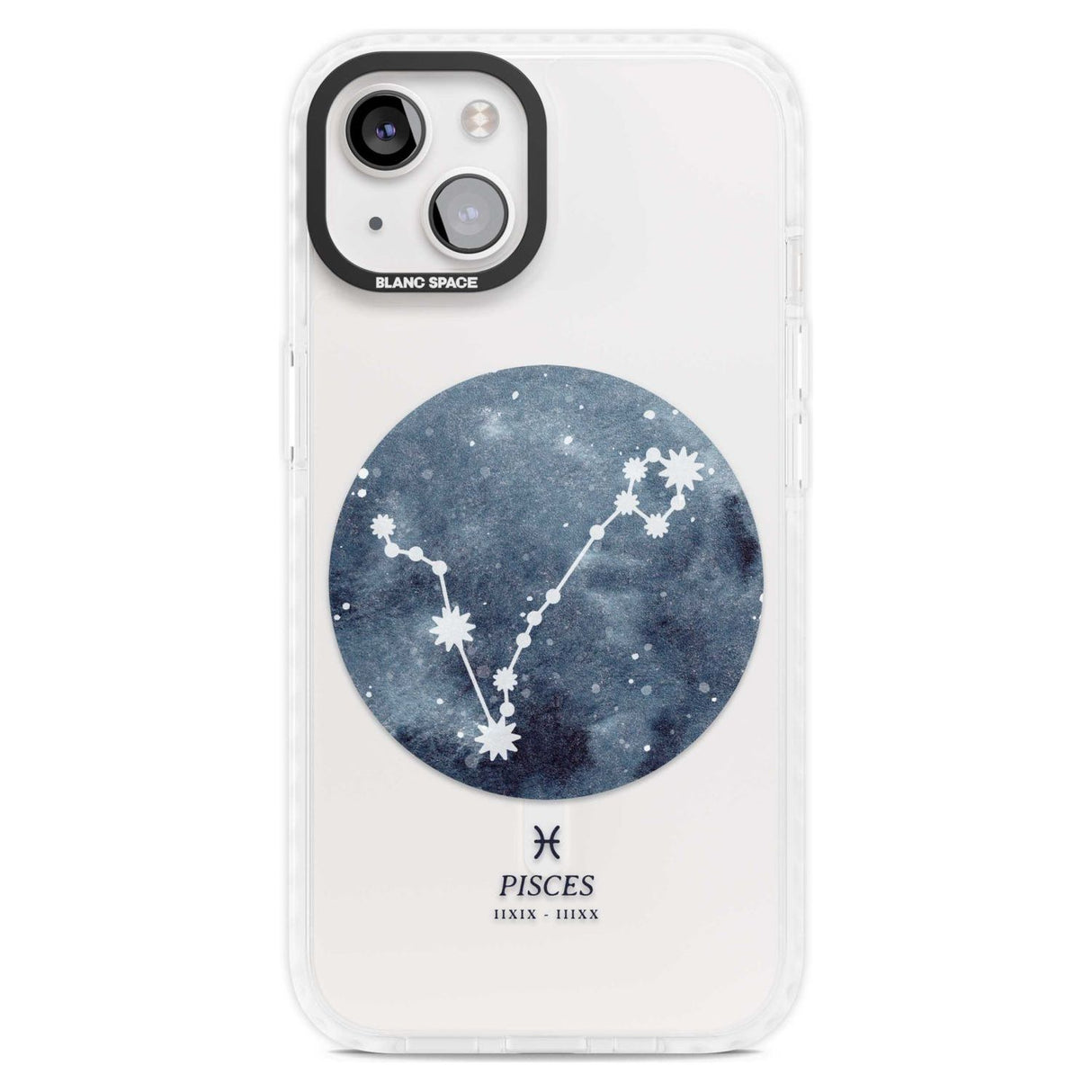 Pisces Zodiac Transparent Design - Blue