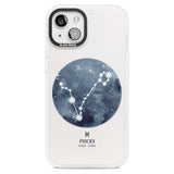 Pisces Zodiac Transparent Design - Blue