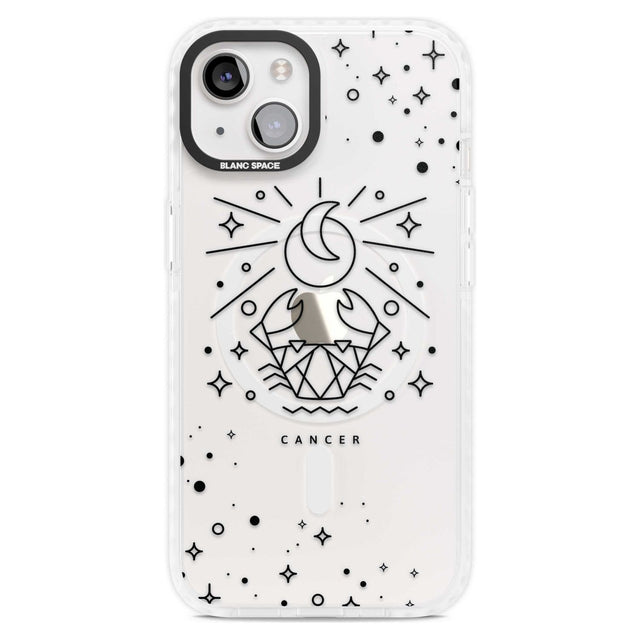 Cancer Emblem - Transparent Design Phone Case iPhone 15 Plus / Magsafe Impact Case,iPhone 15 / Magsafe Impact Case Blanc Space