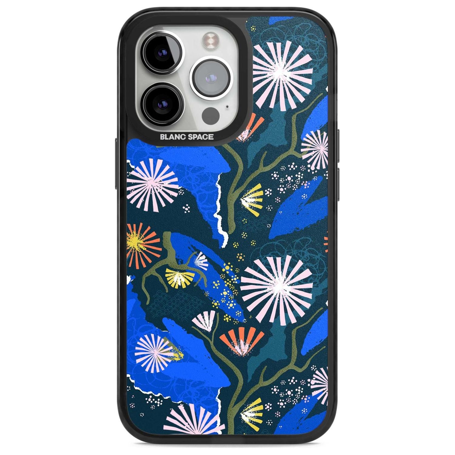 Dark Botanicals Abstract Pattern Phone Case iPhone 15 Pro Max / Magsafe Black Impact Case,iPhone 15 Pro / Magsafe Black Impact Case,iPhone 14 Pro Max / Magsafe Black Impact Case,iPhone 14 Pro / Magsafe Black Impact Case,iPhone 13 Pro / Magsafe Black Impact Case Blanc Space