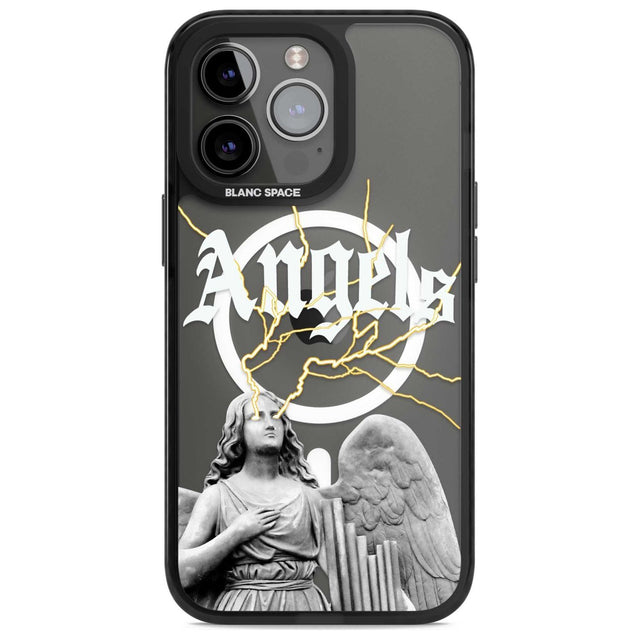 ANGELS Phone Case iPhone 15 Pro Max / Magsafe Black Impact Case,iPhone 15 Pro / Magsafe Black Impact Case,iPhone 14 Pro Max / Magsafe Black Impact Case,iPhone 14 Pro / Magsafe Black Impact Case,iPhone 13 Pro / Magsafe Black Impact Case Blanc Space