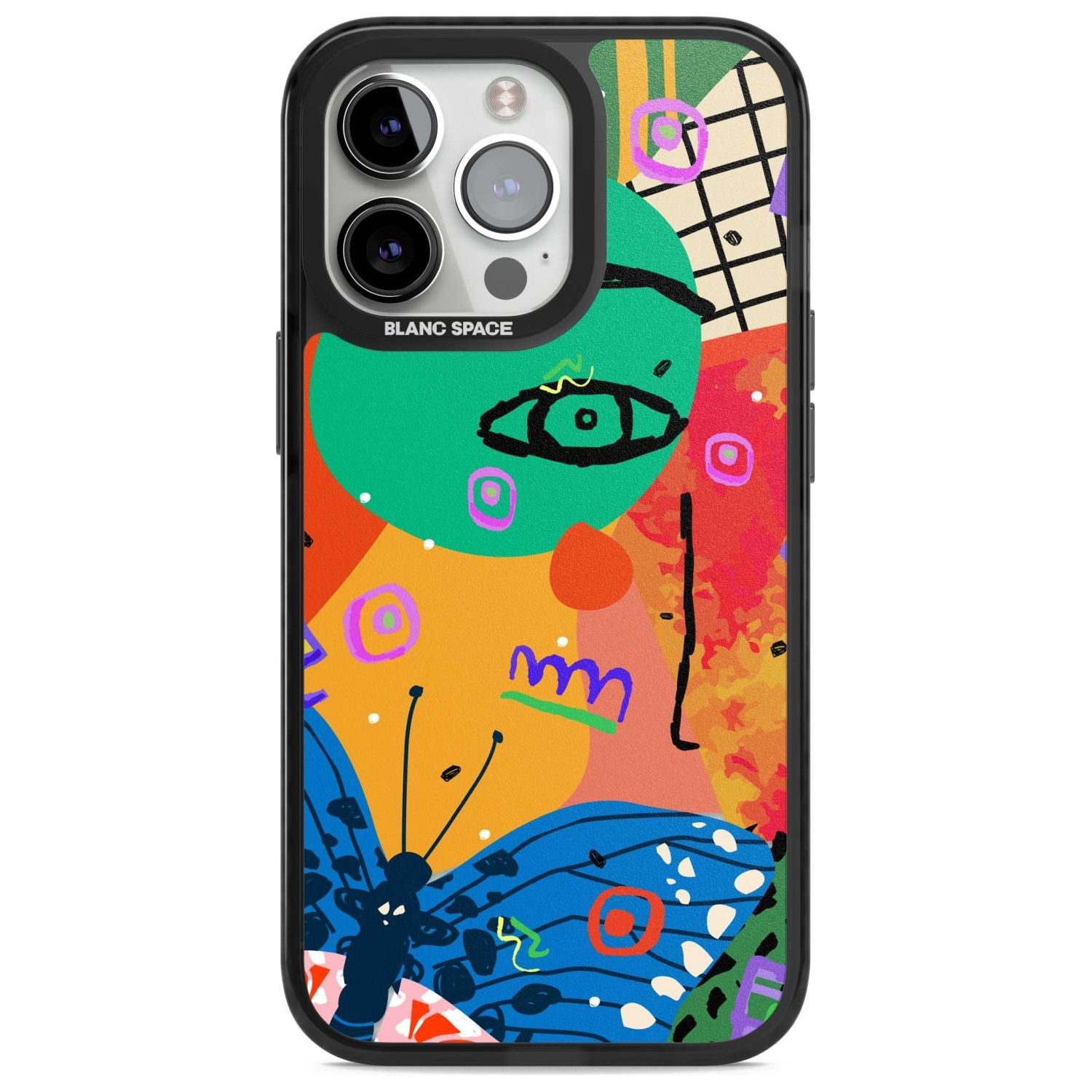 Abstract Butterfly Phone Case iPhone 15 Pro Max / Magsafe Black Impact Case,iPhone 15 Pro / Magsafe Black Impact Case,iPhone 14 Pro Max / Magsafe Black Impact Case,iPhone 14 Pro / Magsafe Black Impact Case,iPhone 13 Pro / Magsafe Black Impact Case Blanc Space
