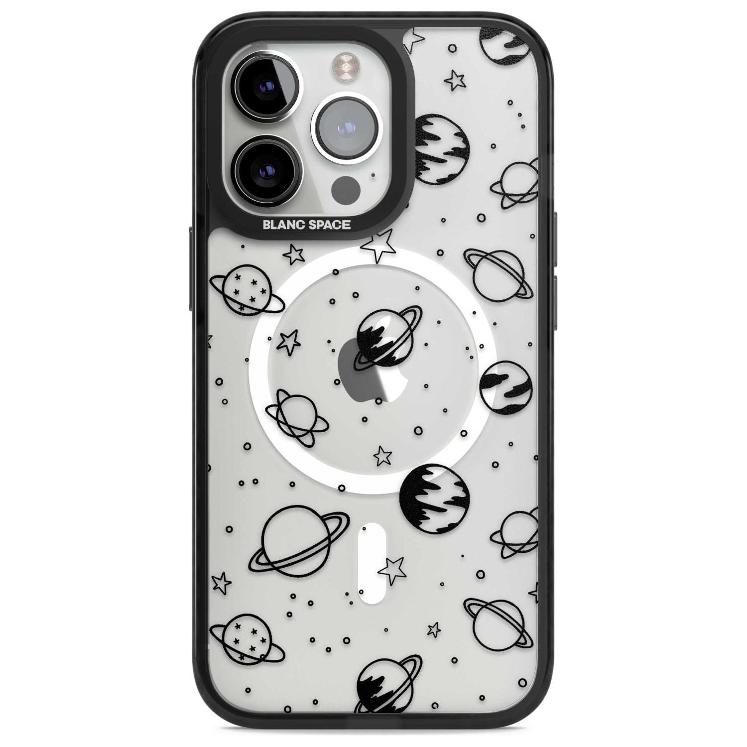Cosmic Outer Space Design Black on Clear