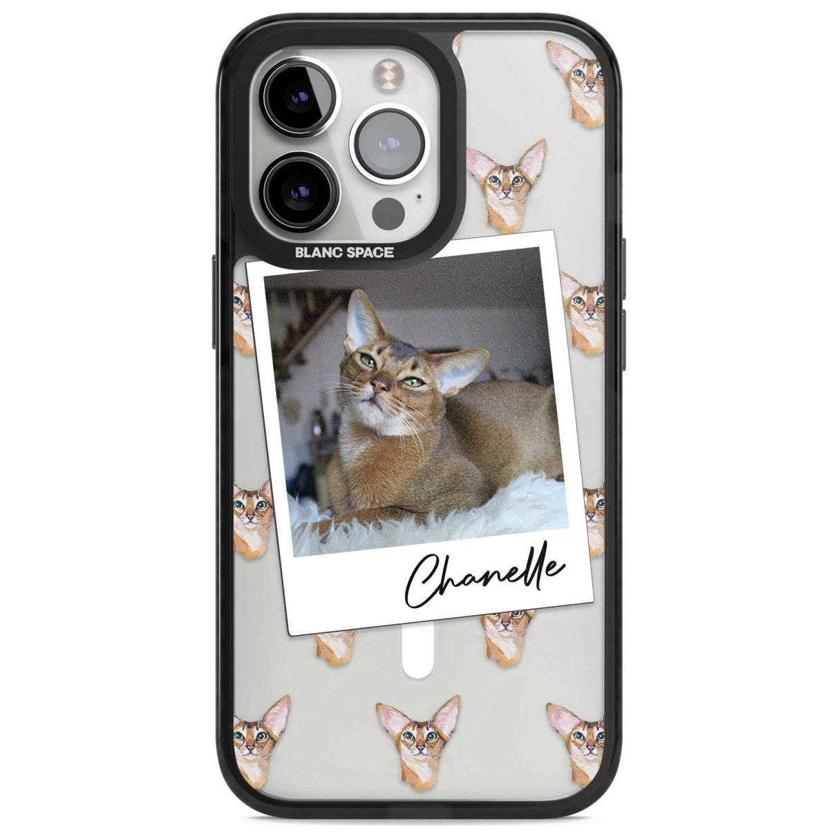 Personalised Abyssinian Cat Photo Custom Phone Case iPhone 15 Pro Max / Magsafe Black Impact Case,iPhone 15 Pro / Magsafe Black Impact Case,iPhone 14 Pro Max / Magsafe Black Impact Case,iPhone 14 Pro / Magsafe Black Impact Case,iPhone 13 Pro / Magsafe Black Impact Case Blanc Space