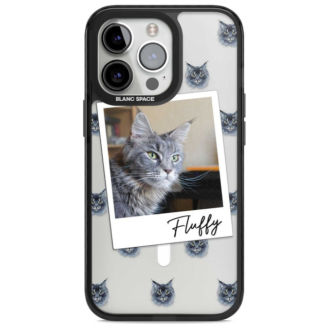 Personalised Maine Coon Photo Custom Phone Case iPhone 15 Pro Max / Magsafe Black Impact Case,iPhone 15 Pro / Magsafe Black Impact Case,iPhone 14 Pro Max / Magsafe Black Impact Case,iPhone 14 Pro / Magsafe Black Impact Case,iPhone 13 Pro / Magsafe Black Impact Case Blanc Space