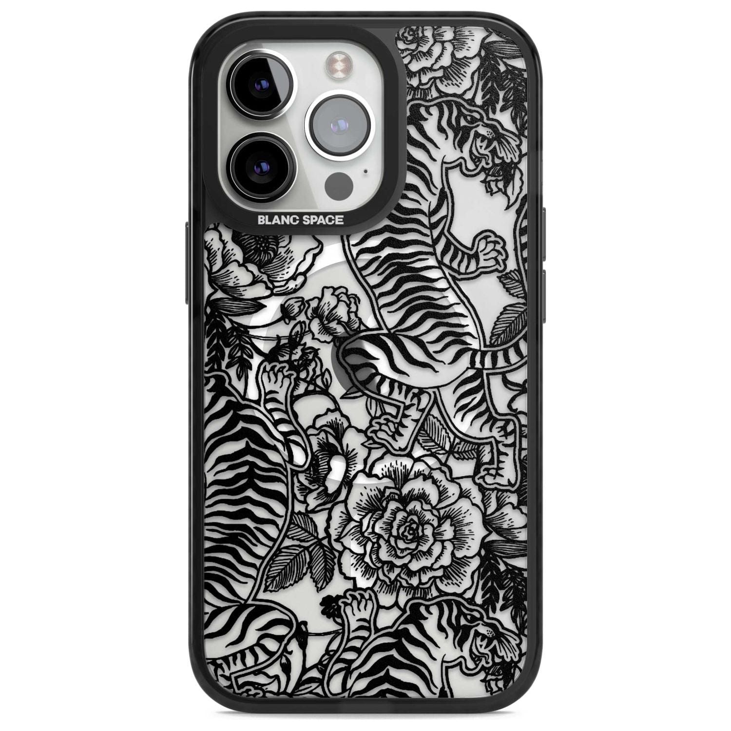 Personalised Chinese Tiger Pattern Custom Phone Case iPhone 15 Pro Max / Magsafe Black Impact Case,iPhone 15 Pro / Magsafe Black Impact Case,iPhone 14 Pro Max / Magsafe Black Impact Case,iPhone 14 Pro / Magsafe Black Impact Case,iPhone 13 Pro / Magsafe Black Impact Case Blanc Space