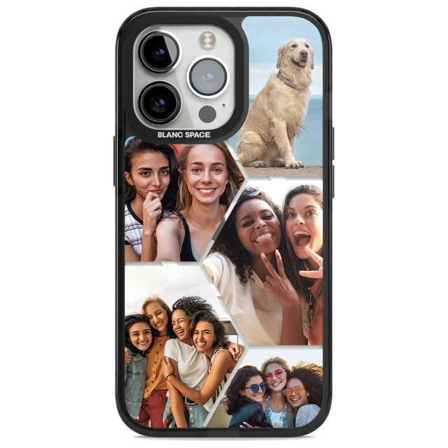 Personalised Beehive Photo Grid Custom Phone Case iPhone 15 Pro Max / Magsafe Black Impact Case,iPhone 15 Pro / Magsafe Black Impact Case,iPhone 14 Pro Max / Magsafe Black Impact Case,iPhone 14 Pro / Magsafe Black Impact Case,iPhone 13 Pro / Magsafe Black Impact Case Blanc Space