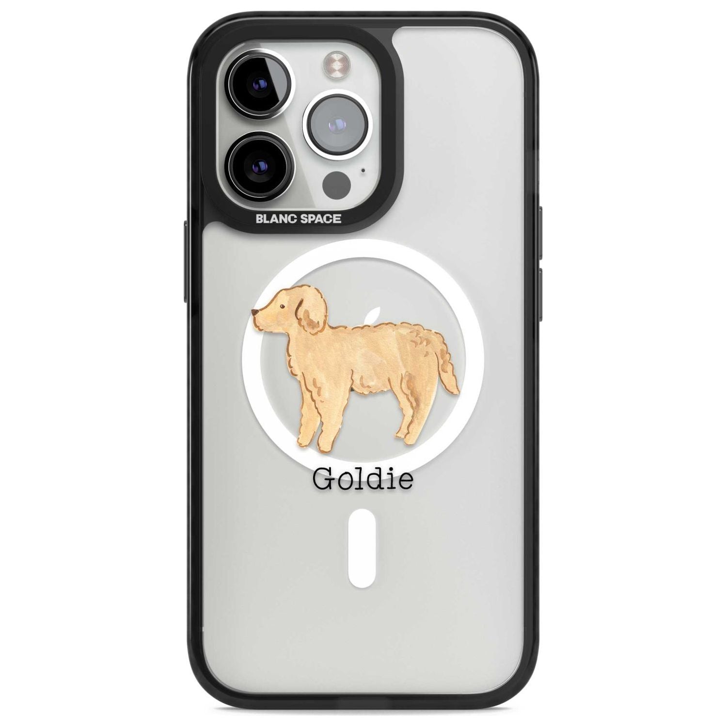 Personalised Hand Painted Goldendoodle Custom Phone Case iPhone 15 Pro Max / Magsafe Black Impact Case,iPhone 15 Pro / Magsafe Black Impact Case,iPhone 14 Pro Max / Magsafe Black Impact Case,iPhone 14 Pro / Magsafe Black Impact Case,iPhone 13 Pro / Magsafe Black Impact Case Blanc Space