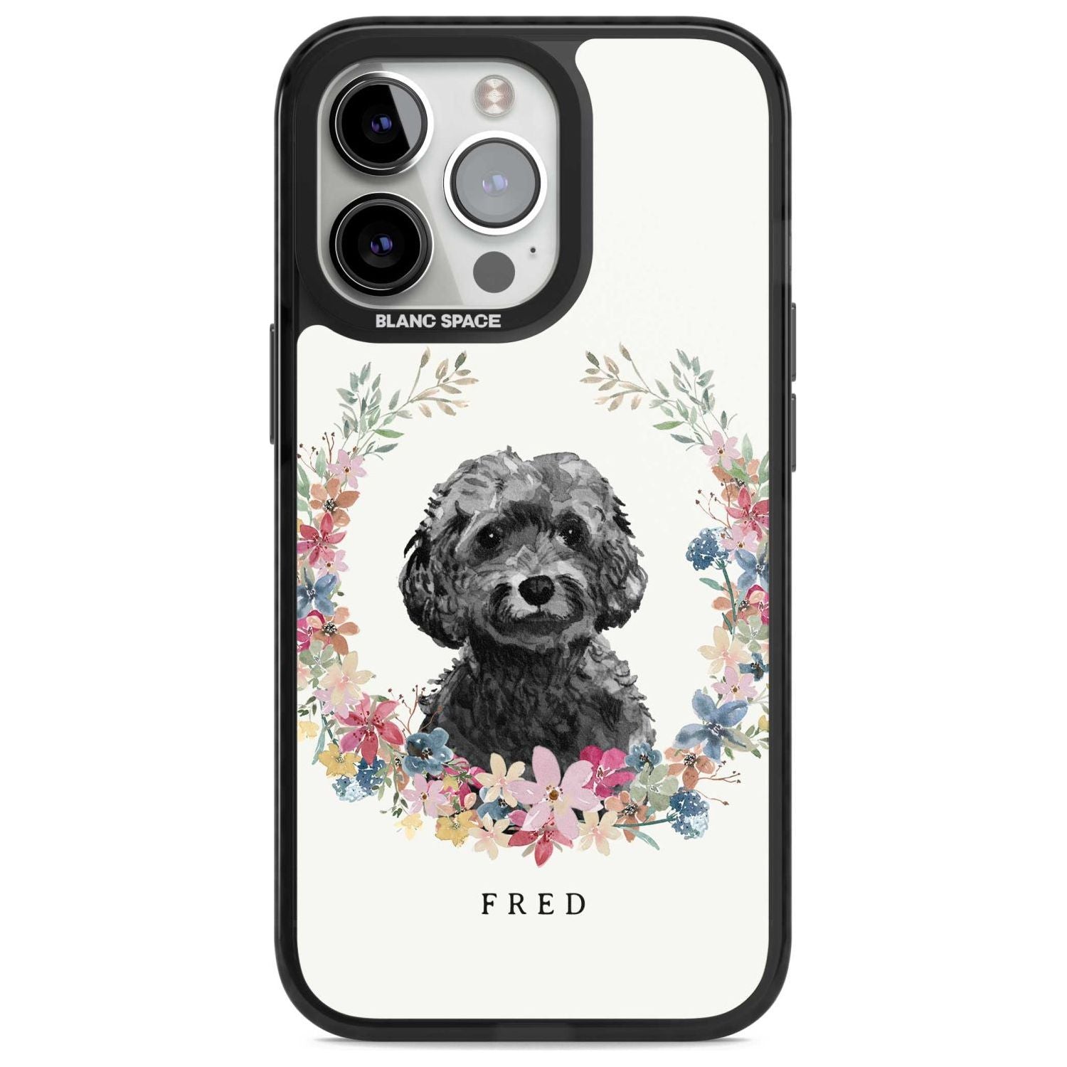 Personalised Black Cockapoo - Watercolour Dog Portrait