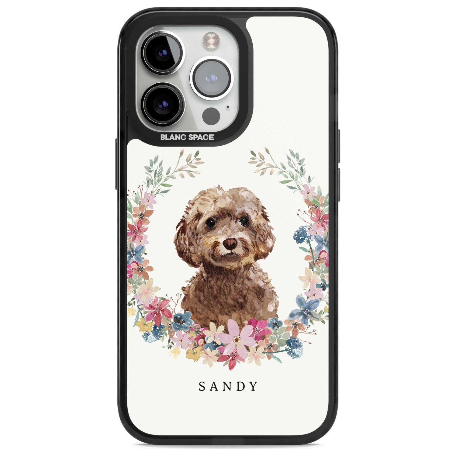 Personalised Brown Cockapoo - Watercolour Dog Portrait