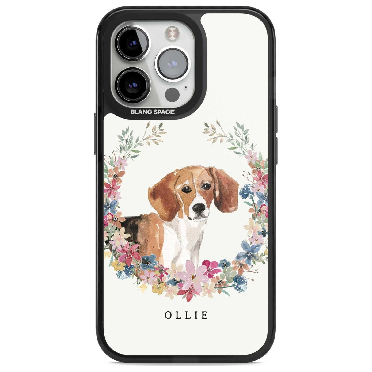 Personalised Beagle - Watercolour Dog Portrait Custom Phone Case iPhone 15 Pro Max / Magsafe Black Impact Case,iPhone 15 Pro / Magsafe Black Impact Case,iPhone 14 Pro Max / Magsafe Black Impact Case,iPhone 14 Pro / Magsafe Black Impact Case,iPhone 13 Pro / Magsafe Black Impact Case Blanc Space