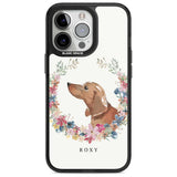 Personalised Tan Dachshund - Watercolour Dog Portrait Custom Phone Case iPhone 15 Pro Max / Magsafe Black Impact Case,iPhone 15 Pro / Magsafe Black Impact Case,iPhone 14 Pro Max / Magsafe Black Impact Case,iPhone 14 Pro / Magsafe Black Impact Case,iPhone 13 Pro / Magsafe Black Impact Case Blanc Space