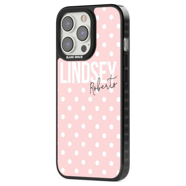 Personalised Pink Polka Custom Phone Case iPhone 15 Pro Max / Black Impact Case,iPhone 15 Plus / Black Impact Case,iPhone 15 Pro / Black Impact Case,iPhone 15 / Black Impact Case,iPhone 15 Pro Max / Impact Case,iPhone 15 Plus / Impact Case,iPhone 15 Pro / Impact Case,iPhone 15 / Impact Case,iPhone 15 Pro Max / Magsafe Black Impact Case,iPhone 15 Plus / Magsafe Black Impact Case,iPhone 15 Pro / Magsafe Black Impact Case,iPhone 15 / Magsafe Black Impact Case,iPhone 14 Pro Max / Black Impact Case,iPhone 14 Plu