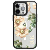 Personalised Clear Vintage Floral Cream Anemones Custom Phone Case iPhone 15 Pro Max / Magsafe Black Impact Case,iPhone 15 Pro / Magsafe Black Impact Case,iPhone 14 Pro Max / Magsafe Black Impact Case,iPhone 14 Pro / Magsafe Black Impact Case,iPhone 13 Pro / Magsafe Black Impact Case Blanc Space