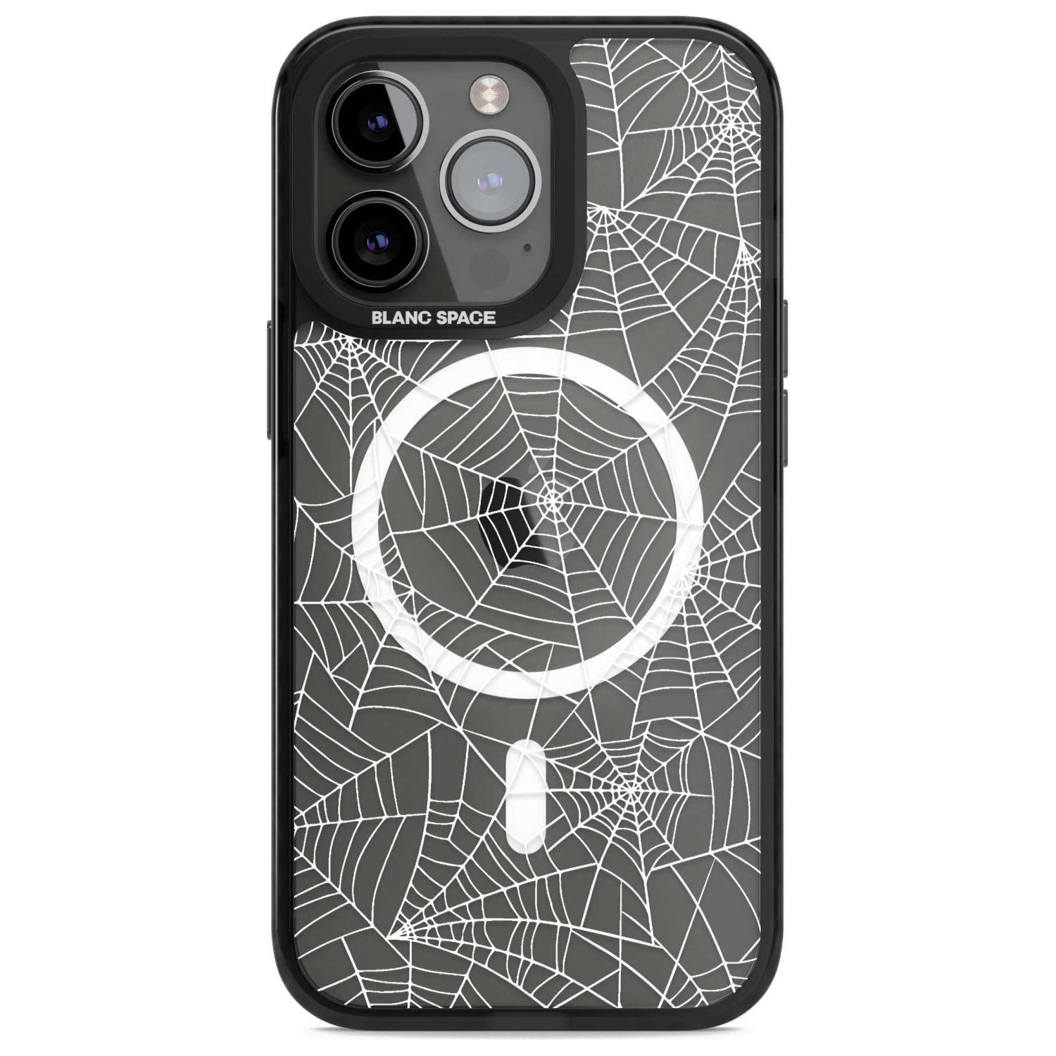Personalised Spider Web Pattern Custom Phone Case iPhone 15 Pro Max / Magsafe Black Impact Case,iPhone 15 Pro / Magsafe Black Impact Case,iPhone 14 Pro Max / Magsafe Black Impact Case,iPhone 14 Pro / Magsafe Black Impact Case,iPhone 13 Pro / Magsafe Black Impact Case Blanc Space