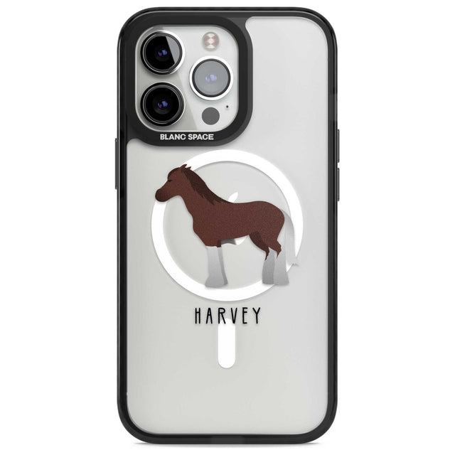 Personalised Brown Horse Custom Phone Case iPhone 15 Pro Max / Magsafe Black Impact Case,iPhone 15 Pro / Magsafe Black Impact Case,iPhone 14 Pro Max / Magsafe Black Impact Case,iPhone 14 Pro / Magsafe Black Impact Case,iPhone 13 Pro / Magsafe Black Impact Case Blanc Space