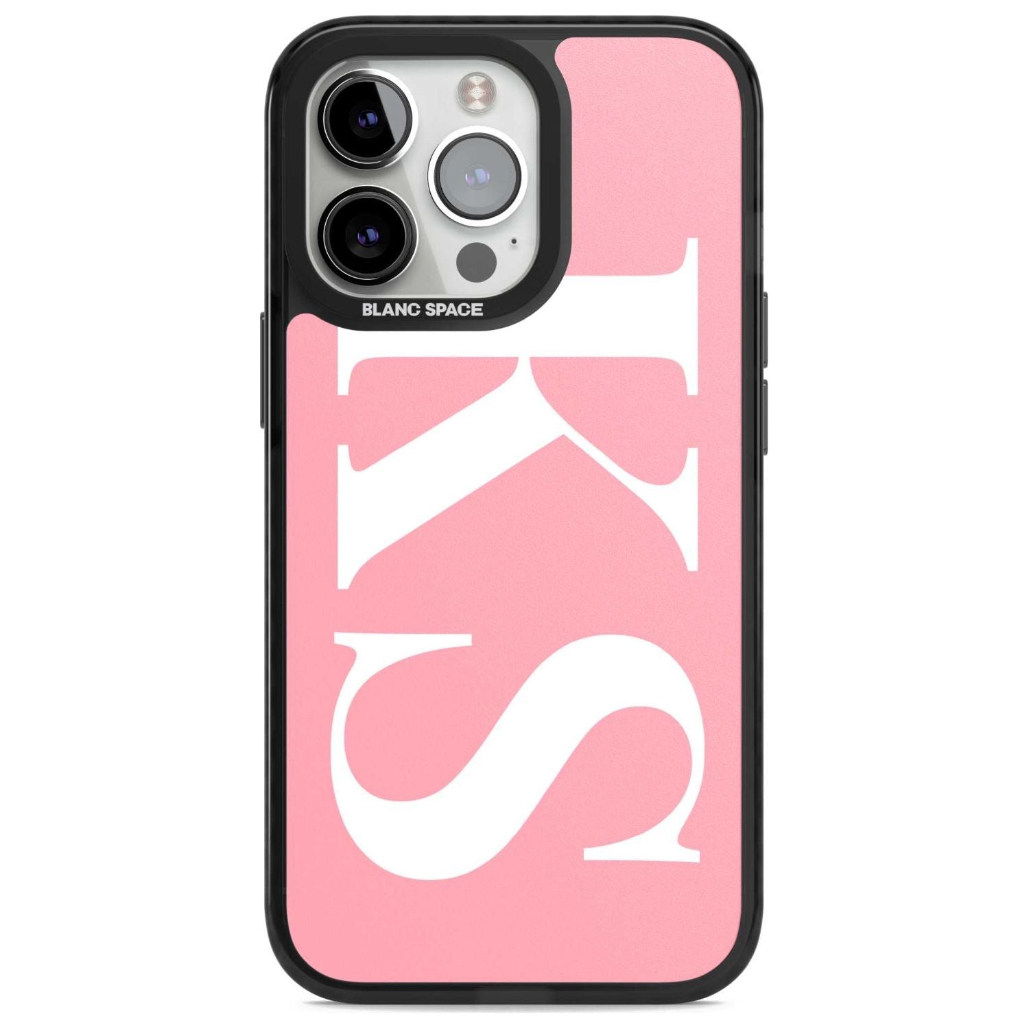 Personalised White & Pink Letters Custom Phone Case iPhone 15 Pro Max / Magsafe Black Impact Case,iPhone 15 Pro / Magsafe Black Impact Case,iPhone 14 Pro Max / Magsafe Black Impact Case,iPhone 14 Pro / Magsafe Black Impact Case,iPhone 13 Pro / Magsafe Black Impact Case Blanc Space