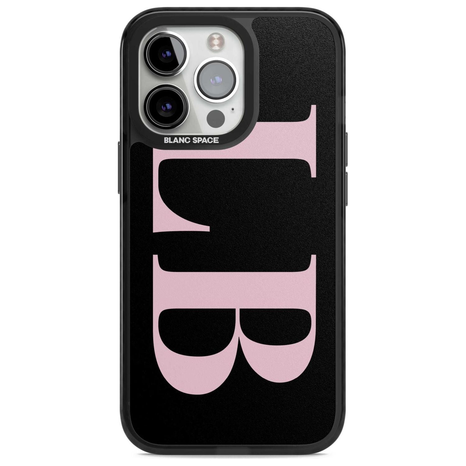 Personalised Pink & Black Letters Custom Phone Case iPhone 15 Pro Max / Magsafe Black Impact Case,iPhone 15 Pro / Magsafe Black Impact Case,iPhone 14 Pro Max / Magsafe Black Impact Case,iPhone 14 Pro / Magsafe Black Impact Case,iPhone 13 Pro / Magsafe Black Impact Case Blanc Space