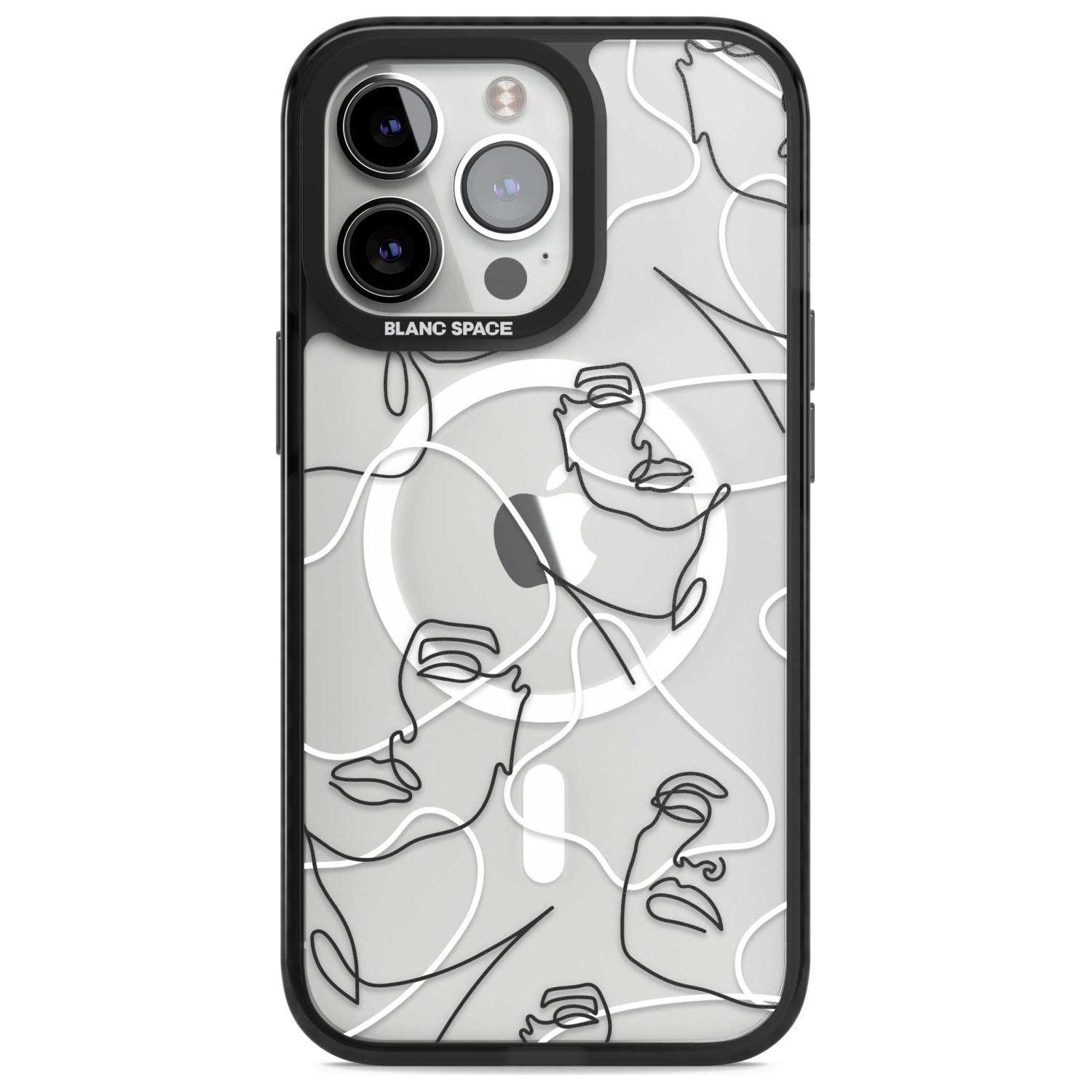 Personalised Abstract Faces Custom Phone Case iPhone 15 Pro Max / Magsafe Black Impact Case,iPhone 15 Pro / Magsafe Black Impact Case,iPhone 14 Pro Max / Magsafe Black Impact Case,iPhone 14 Pro / Magsafe Black Impact Case,iPhone 13 Pro / Magsafe Black Impact Case Blanc Space
