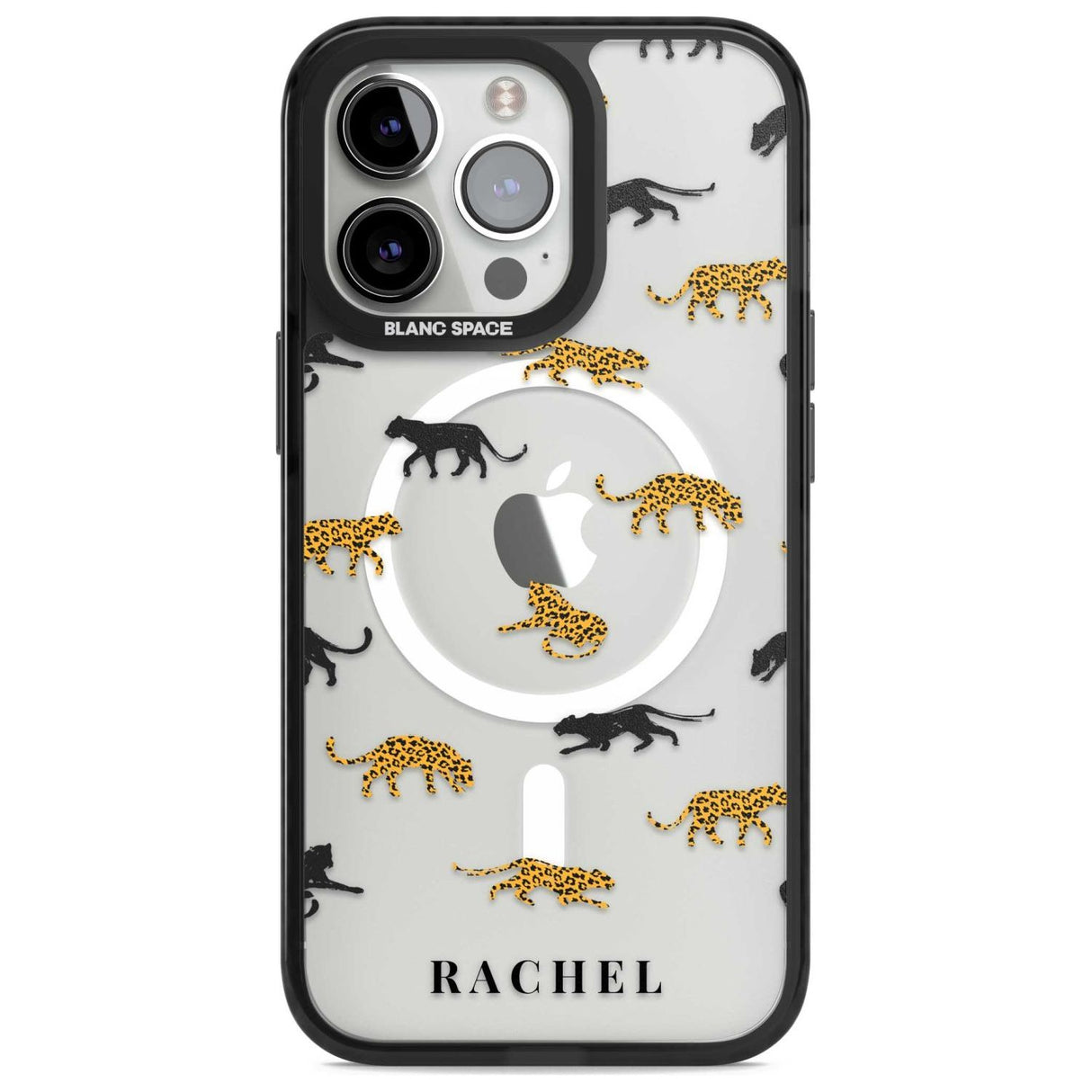 Personalised Jaguar Pattern on Transparent Custom Phone Case iPhone 15 Pro Max / Magsafe Black Impact Case,iPhone 15 Pro / Magsafe Black Impact Case,iPhone 14 Pro Max / Magsafe Black Impact Case,iPhone 14 Pro / Magsafe Black Impact Case,iPhone 13 Pro / Magsafe Black Impact Case Blanc Space