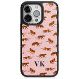 Personalised Safari Tiger Pattern on Pink Custom Phone Case iPhone 15 Pro Max / Magsafe Black Impact Case,iPhone 15 Pro / Magsafe Black Impact Case,iPhone 14 Pro Max / Magsafe Black Impact Case,iPhone 14 Pro / Magsafe Black Impact Case,iPhone 13 Pro / Magsafe Black Impact Case Blanc Space