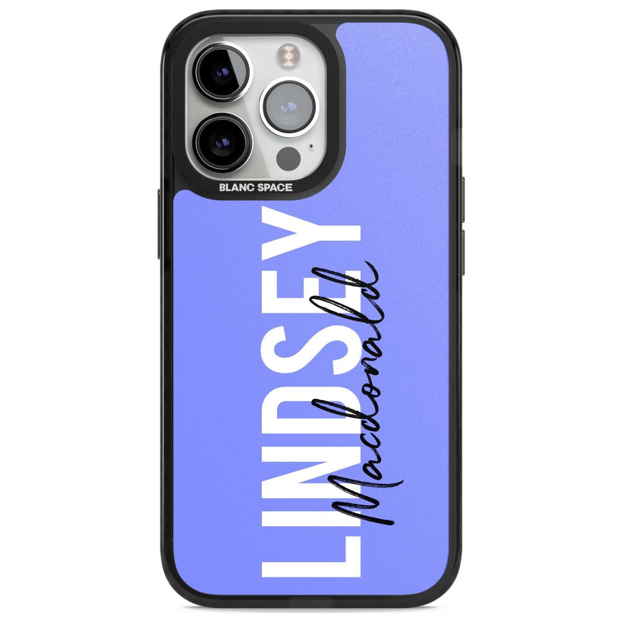 Personalised Bold Name: Purple Custom Phone Case iPhone 15 Pro Max / Magsafe Black Impact Case,iPhone 15 Pro / Magsafe Black Impact Case,iPhone 14 Pro Max / Magsafe Black Impact Case,iPhone 14 Pro / Magsafe Black Impact Case,iPhone 13 Pro / Magsafe Black Impact Case Blanc Space