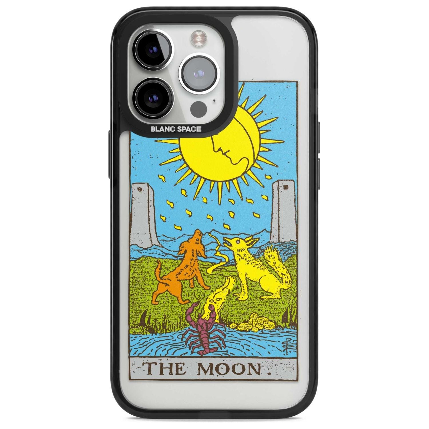 Personalised The Moon Tarot Card - Colour Custom Phone Case iPhone 15 Pro Max / Magsafe Black Impact Case,iPhone 15 Pro / Magsafe Black Impact Case,iPhone 14 Pro Max / Magsafe Black Impact Case,iPhone 14 Pro / Magsafe Black Impact Case,iPhone 13 Pro / Magsafe Black Impact Case Blanc Space
