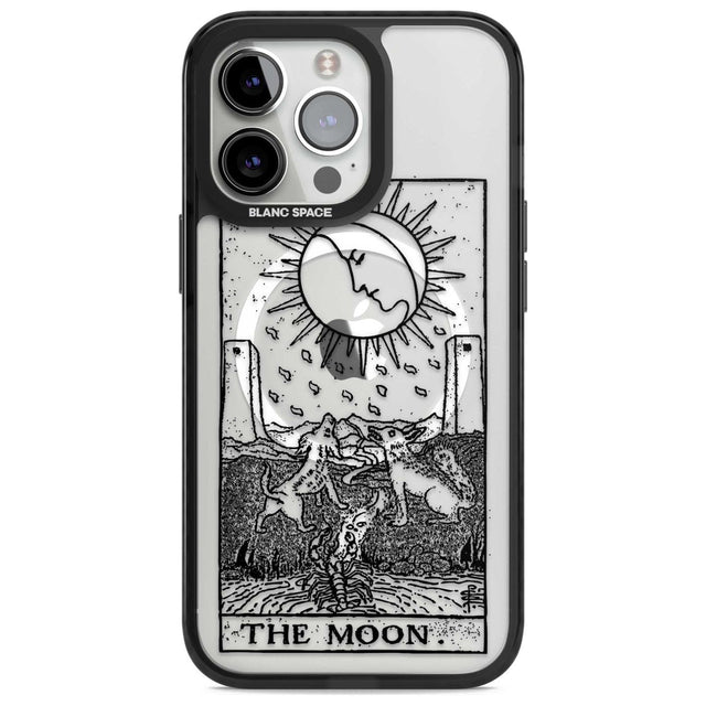 Personalised The Moon Tarot Card - Transparent Custom Phone Case iPhone 15 Pro Max / Magsafe Black Impact Case,iPhone 15 Pro / Magsafe Black Impact Case,iPhone 14 Pro Max / Magsafe Black Impact Case,iPhone 14 Pro / Magsafe Black Impact Case,iPhone 13 Pro / Magsafe Black Impact Case Blanc Space